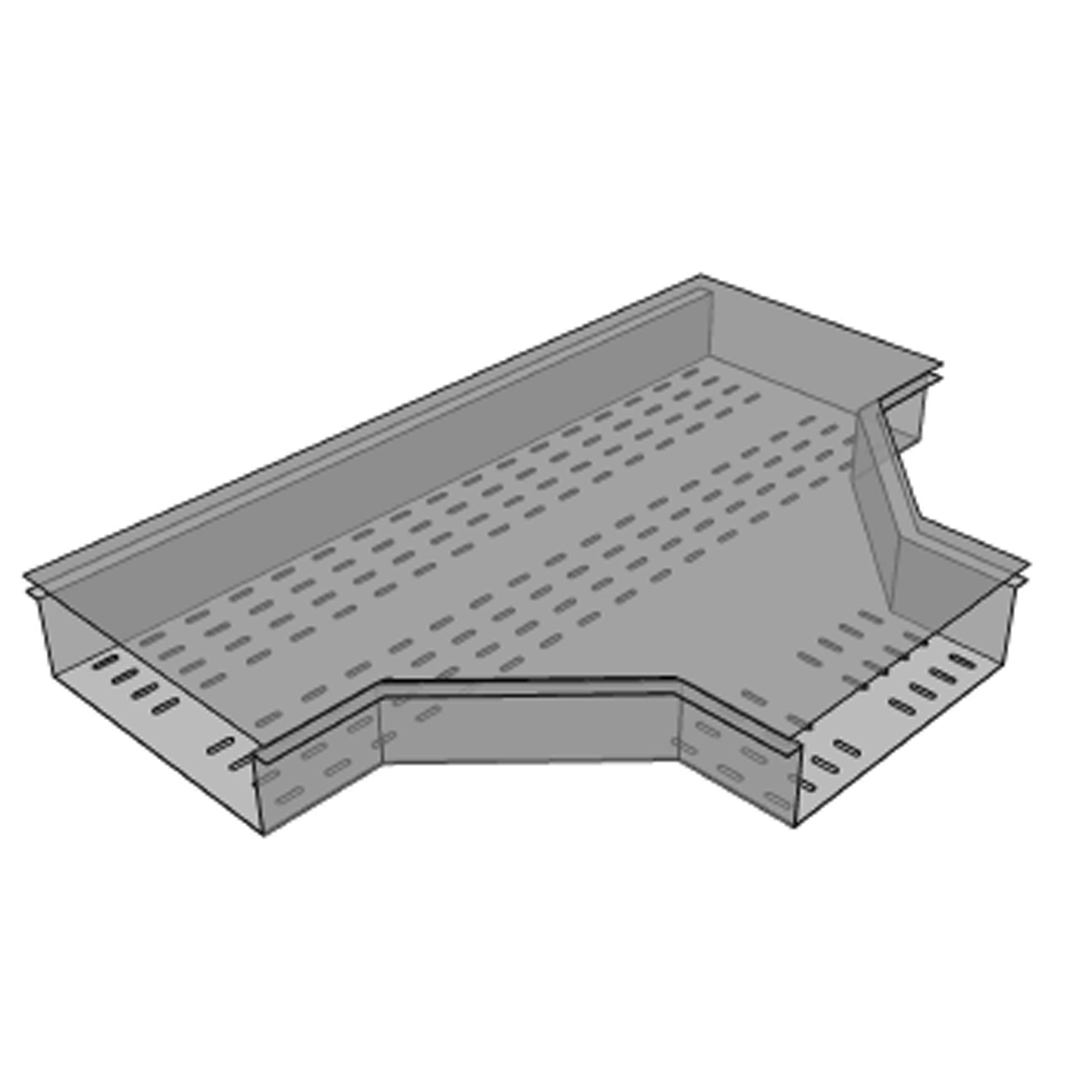 Tapa "T" horizontal para fondo solido perforado de 6" Perfil Z