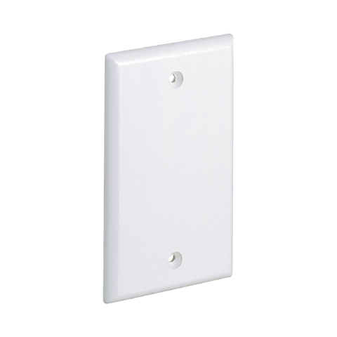 Placa de Pared Ciega Universal, Material ABS, Color Blanco