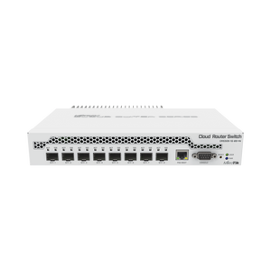 (CRS309-1G-8S+IN) Switch administrable Sistema Operativo Dual, puerto 1G Rj45, 8 puertos 10G SFP+ para Escritorio