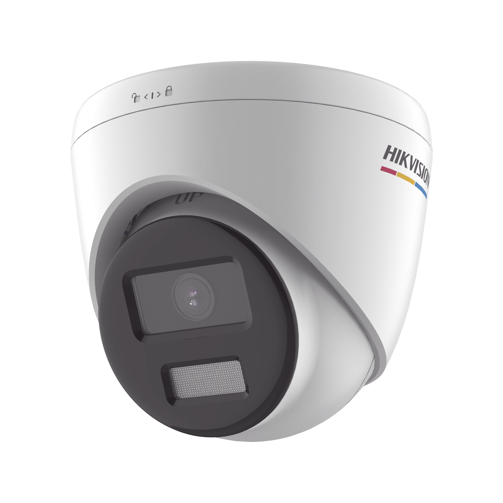 Turret IP 4 Megapixel / ACUSENSE Lite (Detección de Movimiento en Humanos y Vehículos)  / Lente 2.8 mm / Luz Blanca 30 mts / Imagen a Color 24/7 / Exterior IP67 /  WDR 120 dB / PoE / ONVIF