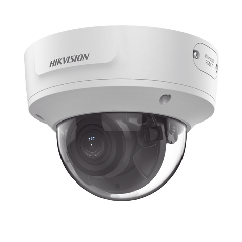 Domo IP 8 Megapixel / Lente Mot. 2.8 a 12 mm / 40 mts IR EXIR /Exterior IP67 / IK10 / WDR 120 dB / PoE / ACUSENSE (Evita Falsas Alarmas) / Entrada y Salida de Audio y Alarma / MicroSD / ONVIF