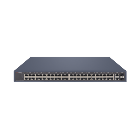 Switch PoE+ / Monitoreable / 48 Puertos 10/100/1000 Mbps PoE+ / 2 Puertos 10/100/1000 Mbps Uplink / 2 Puertos SFP / 470 Watts Totales