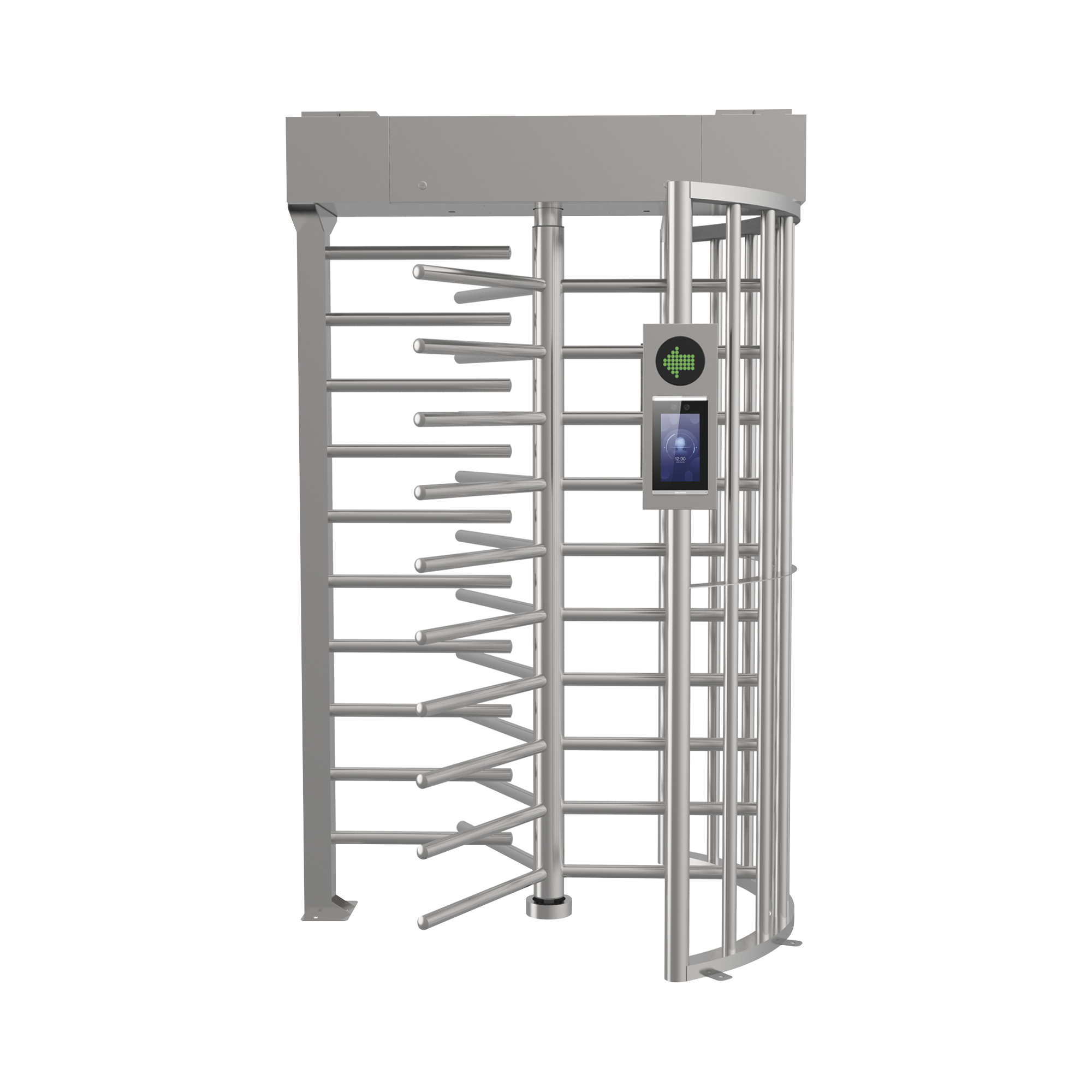 Torniquete SENCILLO (1 Carril) de Cuerpo Completo Bidireccional / Exterior /  Acero Inoxidable SUS304 / 30 Personas por Minuto / Compatible con Reconocimiento Facial (Terminal no Incluida)