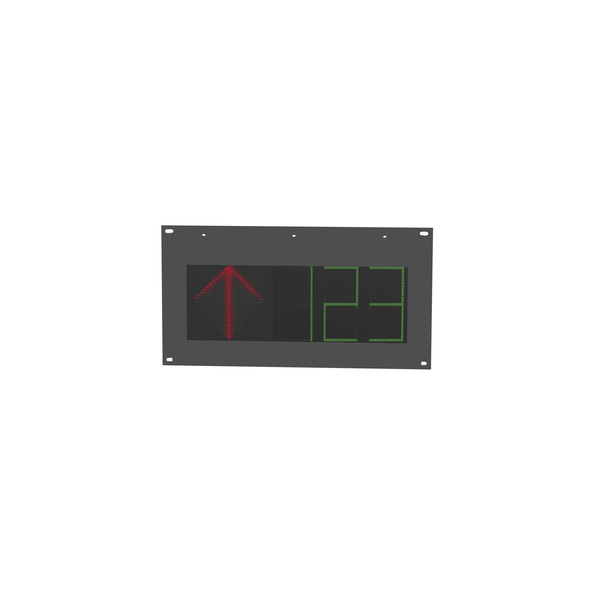 Guía de Estacionamiento Interior / Ideal para Pasillos y Áreas de Control de Estacionamientos / RS485- RJ45 / Indicador Numérico / Flecha Dinámica