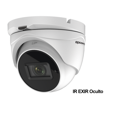 Eyeball 4K (8 Megapixeles)TURBOHD / Lente Mot. 2.7 a 13.5 mm / Potente IR EXIR 60 mts / Exterior IP67 / 9 a 15 Vcc