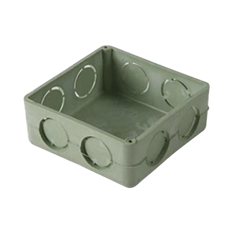 Caja cuadrada de 1"  para instalaciones con tubería PVC Conduit pesado.