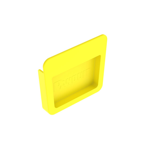Tapa Final Para Canaletas FiberRunner™ 4x4, de Instalación a Presión, Color Amarillo