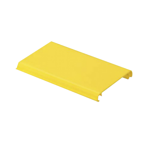 Tapa Con Bisagra a Presión Para Canaleta FiberRunner™ FR4X4YL2, de PVC Rígido, Color Amarillo, 2 m de Largo