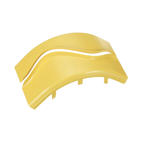 Tapa de Bajada Vertical Exterior de 90º, Para uso con Canaletas 6X4 FiberRunner™, Color Amarillo