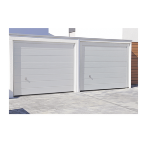 Puerta de Garage de alta calidad, Lisa color blanco 14X8 pies,  AISLADA, Estilo Americana.