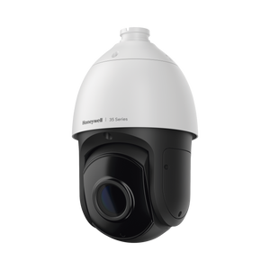 PTZ IP 5 Megapixel / 30X Zoom / 150 mts IR / H.265 / IA (Filtro de Humanos y Vehiculos) / Merodeo / PoE+ / Exterior IP67 / IK10 / ONVIF / NDAA / Serie 35 / 256 GB microSD / Audio E/S / Alarma E/S / Honeywell Security