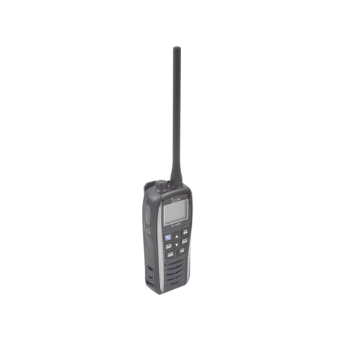 Radio VHF Portátil, Super Ligero (220g), Se carga con Conector Micro-B USB, duración de 11 horas con batería BP-282, Pantalla LCD Gigante, Interface amigable para usuarios, Flotante con Luz LED por los dos lados del radio