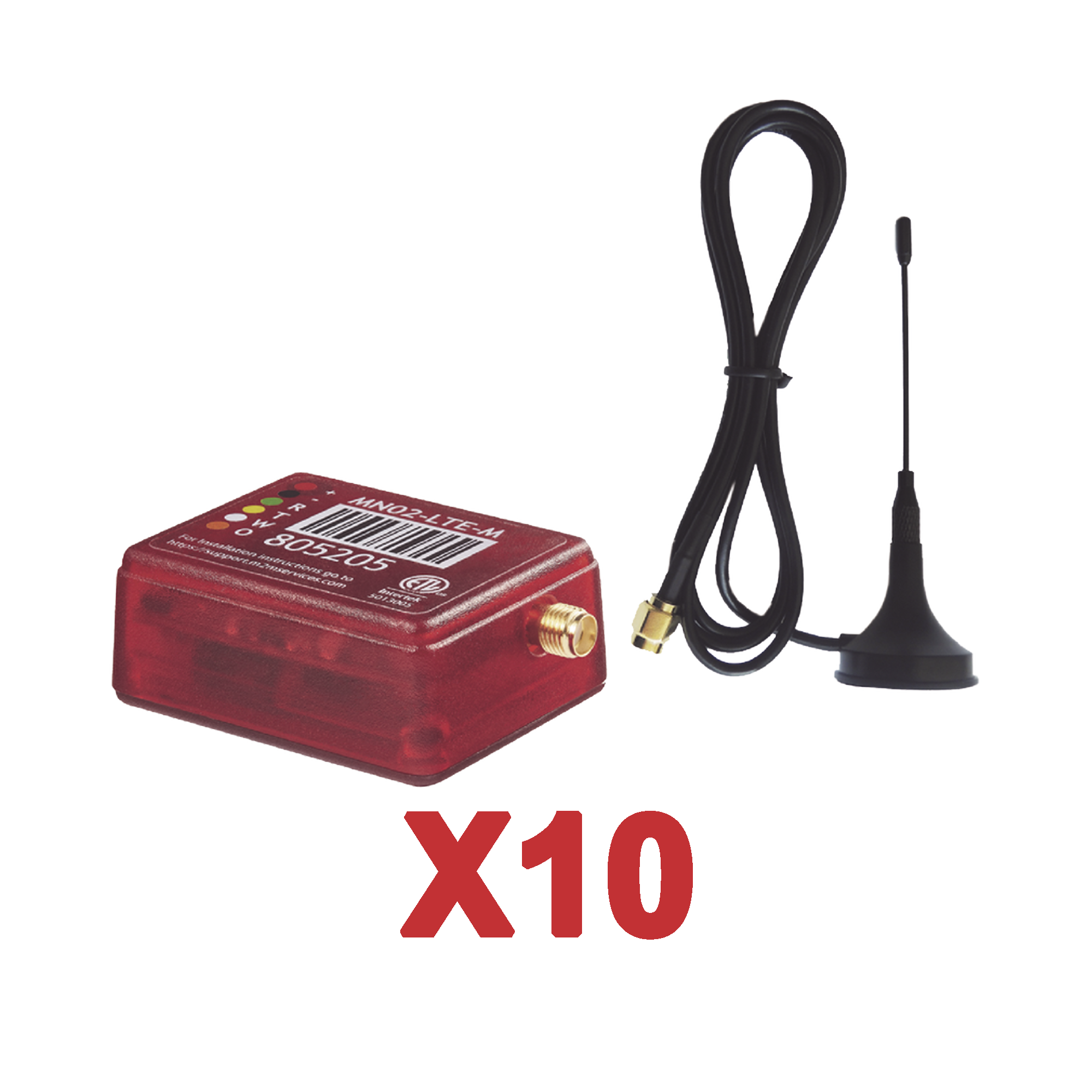 KIt de 10 Comunicadores de Alarma MN02LTEMV3 con Antena 4GLTEM and 5G / Incluyen 2 Años de Cobertura / Aplicación Gratuita / Cero Configuración / Compatible Honeywell/DSC/CROW/PIMA