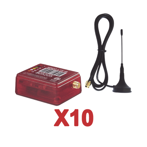 KIt de 10 Comunicadores de Alarma MN02LTEMV3 con Antena 4GLTEM and 5G / Incluyen 2 Años de Cobertura / Aplicación Gratuita / Cero Configuración / Compatible Honeywell/DSC/CROW/PIMA