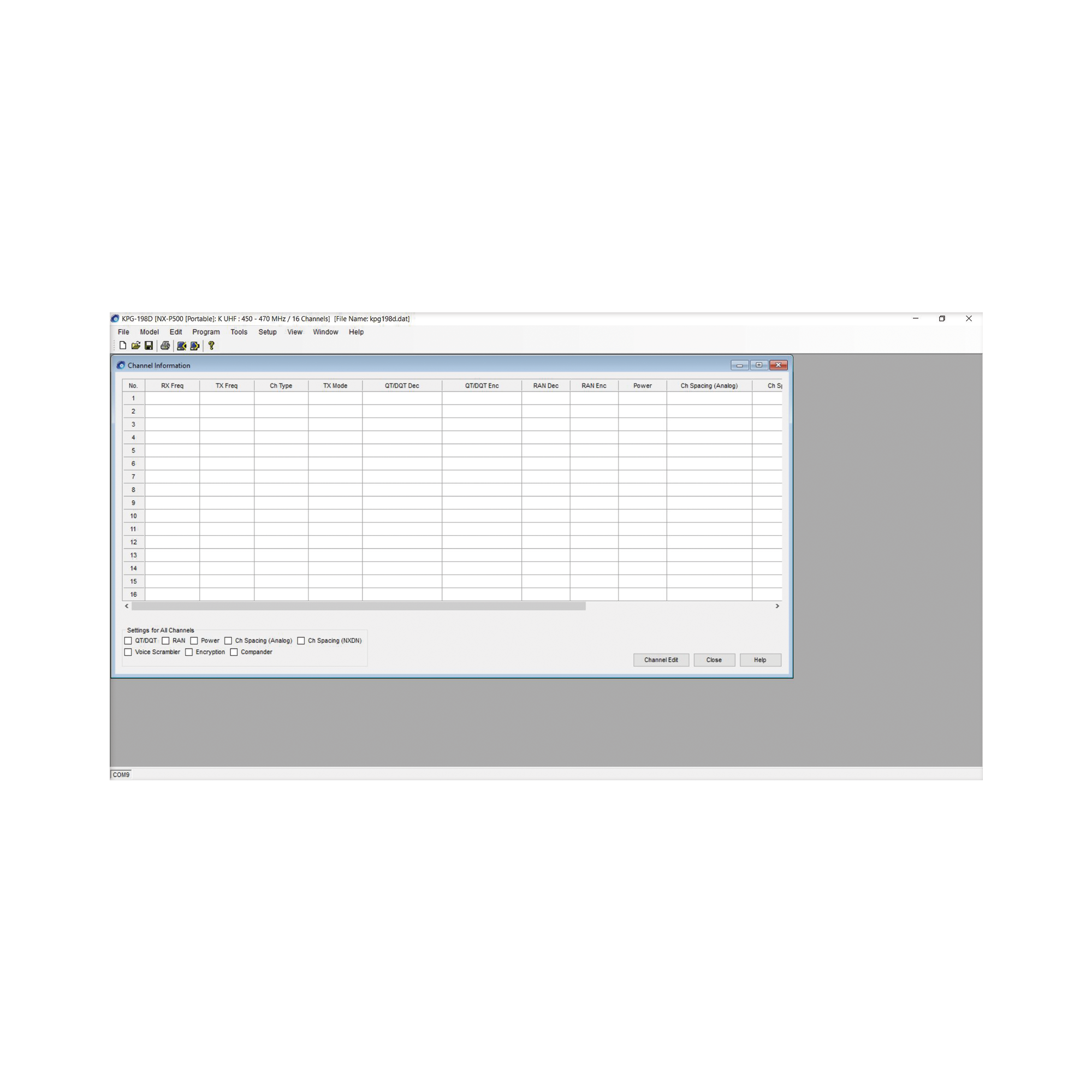 Software de programación para NX-P500K