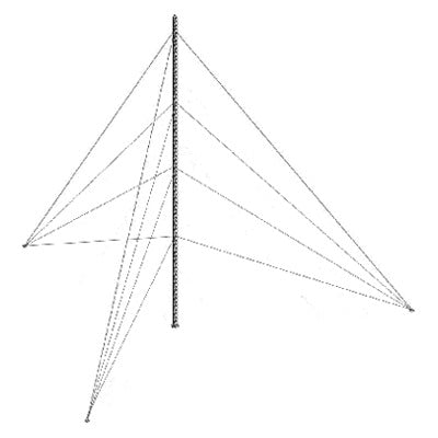 Kit de Torre Arriostrada de Piso de 6 m Altura con Tramo STZ45G Galvanizado por Inmersión en Caliente (No incluye retenida).