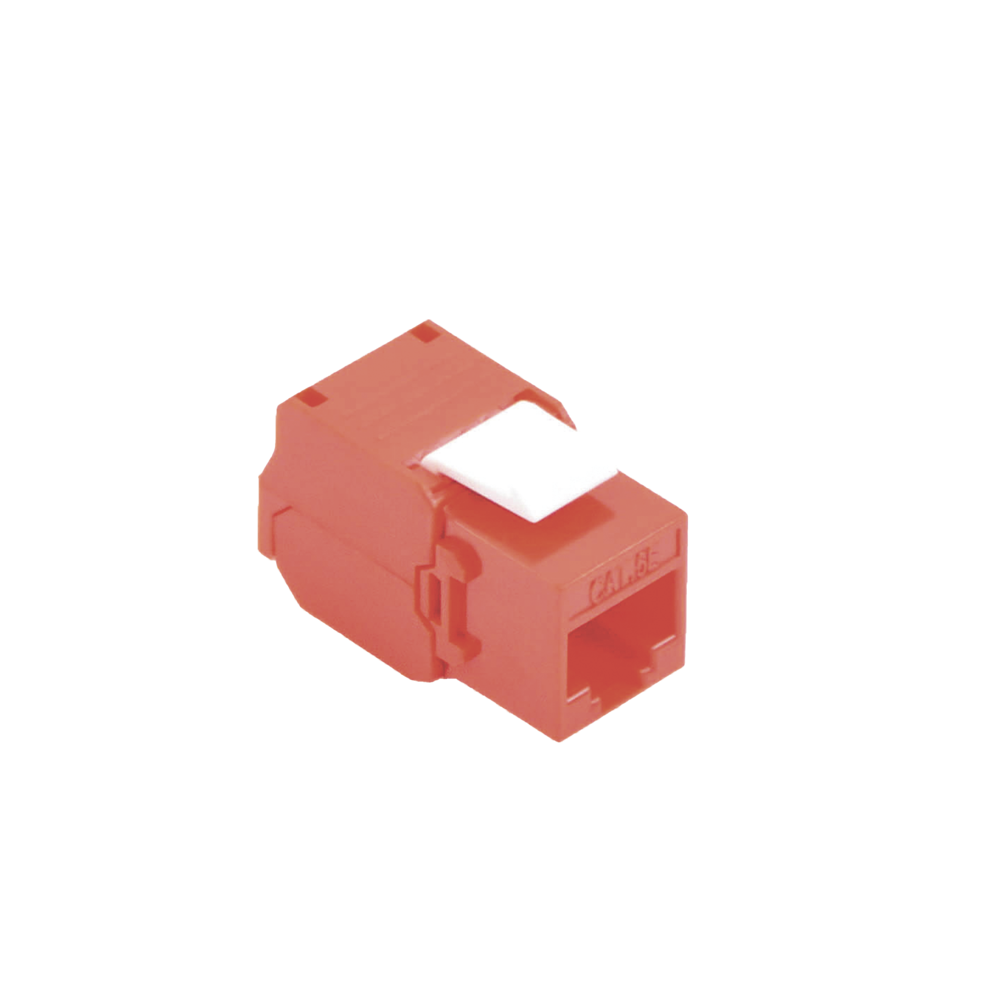 Módulo Jack Keystone Cat5e (toolless), con terminación en ángulo 180 º Color Rojo, Compatible con Faceplate y Patchpanel Linkedpro
