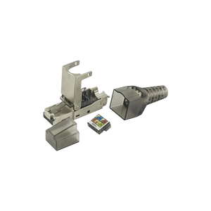 Plug modular RJ45 Blindado Categoría 6A -Sin herramienta, para terminación en campo