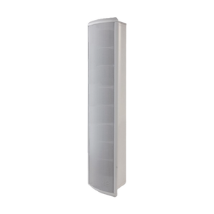 Altavoz Tipo Columna para Exterior, Configurable a 80, 40, 20 o 10 Watts, Color Blanco, Fabricado en Aluminio