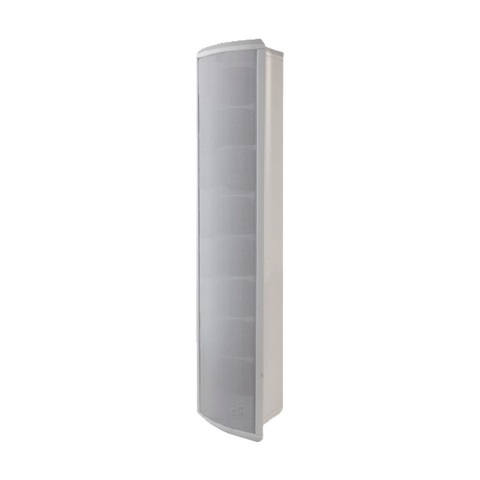 Altavoz Tipo Columna para Exterior, Configurable a 80, 40, 20 o 10 Watts, Color Blanco, Fabricado en Aluminio