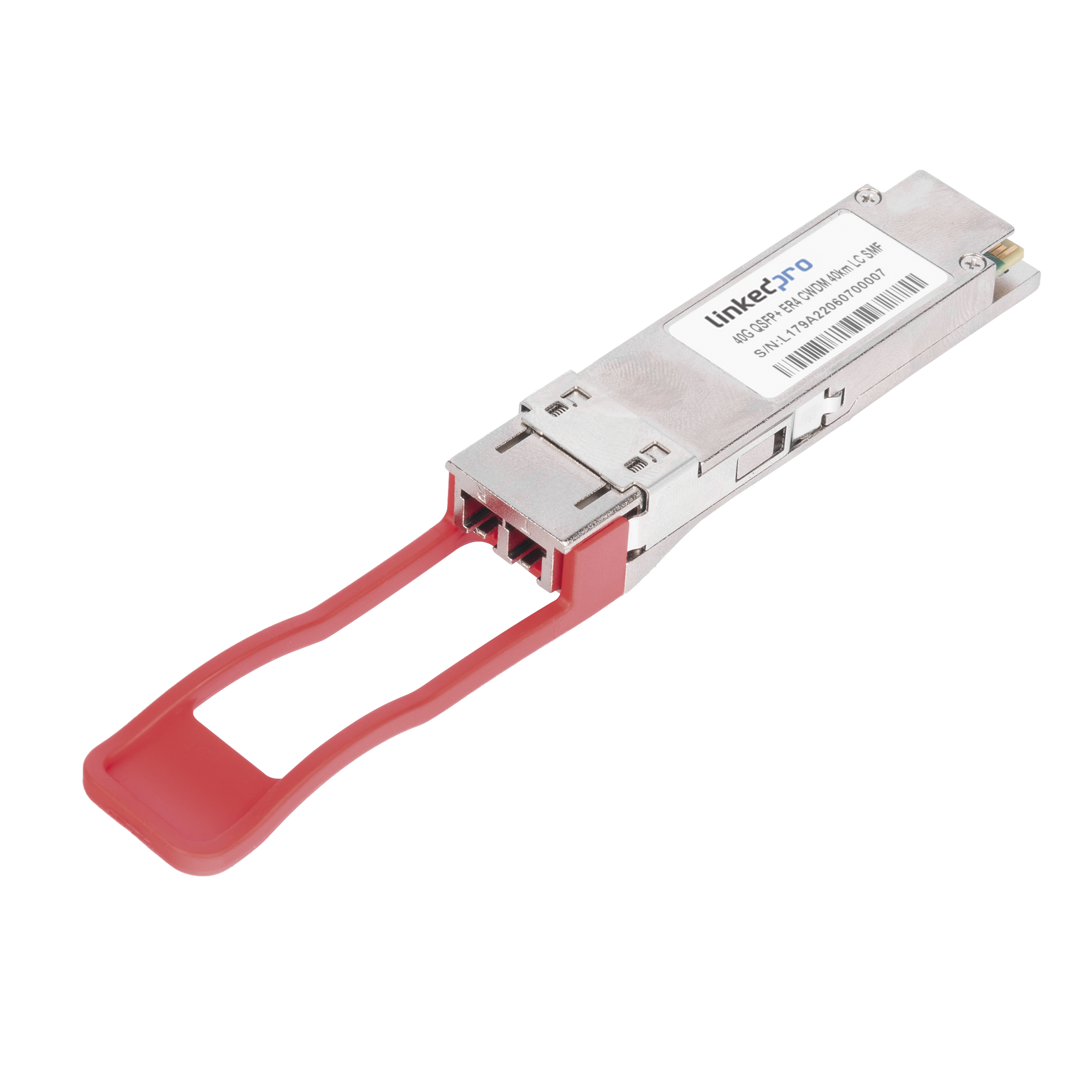 Transceptor QSFP+ (Mini-Gbic) / Monomodo / 40 Gbps de velocidad / Conectores LC Dúplex / Hasta 40 km de Distancia