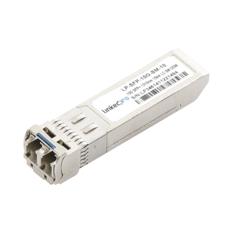 Transceptor SFP+ (Mini-Gbic) / Monomodo / 10 Gbps de velocidad / Conectores LC Dúplex / Hasta 10 km de Distancia