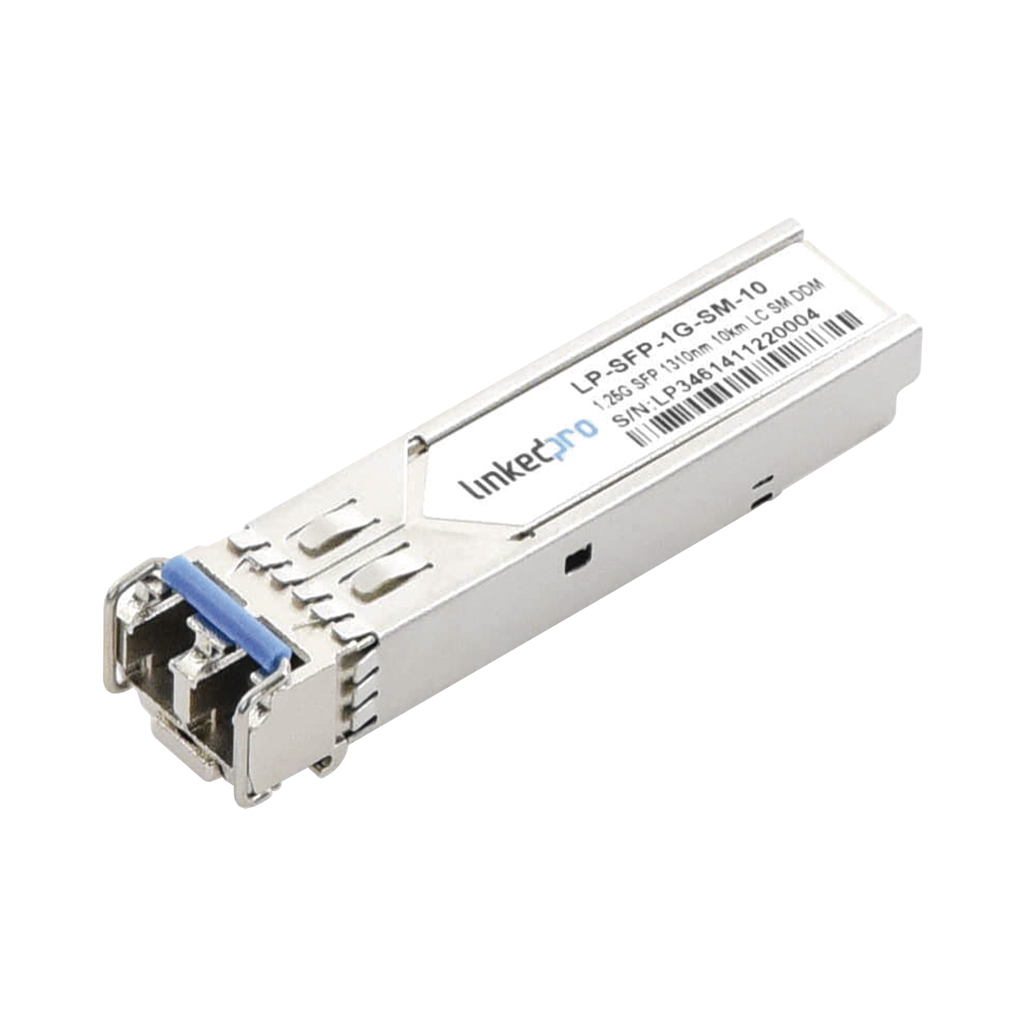 Transceptor SFP (Mini-Gbic) / Monomodo / 1.25 Gbps de velocidad / Conectores LC Dúplex / Hasta 10 km de Distancia