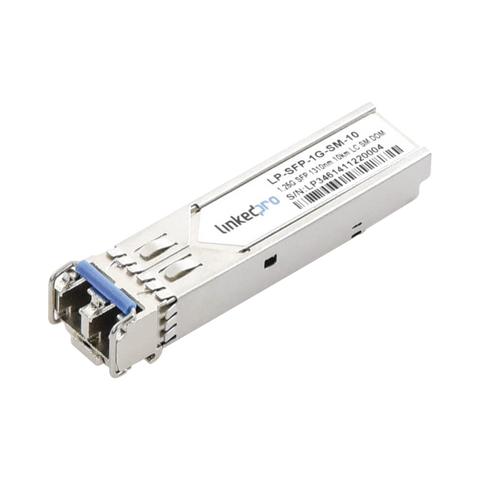 Transceptor SFP (Mini-Gbic) / Monomodo / 1.25 Gbps de velocidad / Conectores LC Dúplex / Hasta 10 km de Distancia