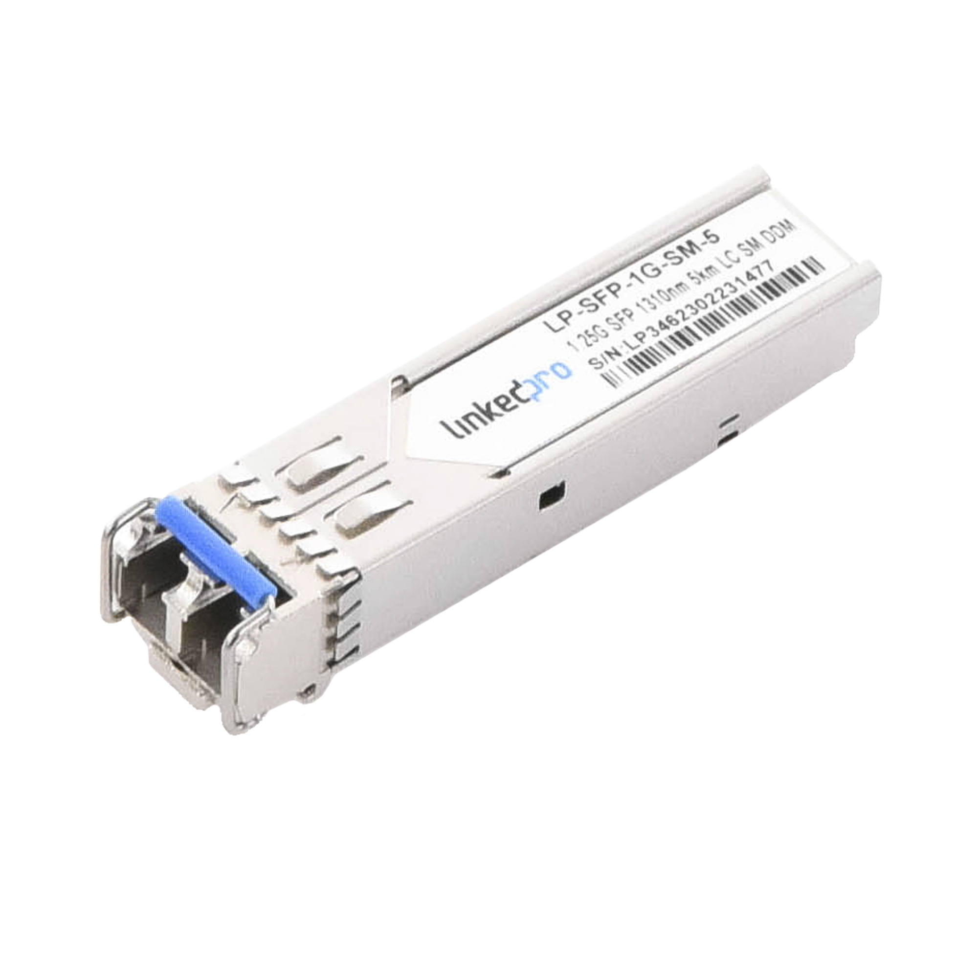 Transceptor SFP (Mini-Gbic) / Monomodo / 1.25 Gbps de velocidad / Conectores LC Dúplex / Hasta 5 km de Distancia