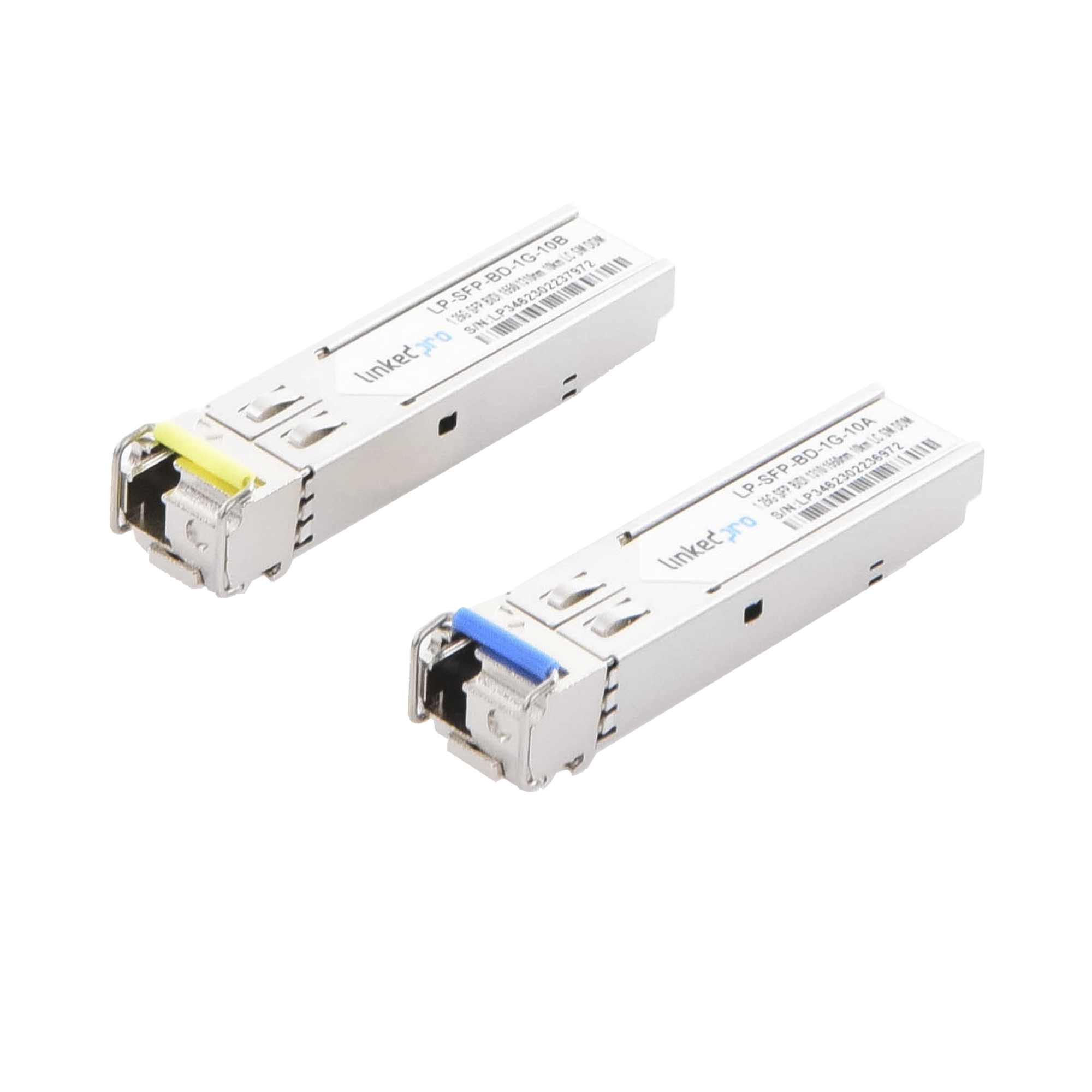 Transceptores Bidireccionales SFP (Mini-Gbic) / Monomodo / 1.25 Gbps de velocidad / Conector LC / Hasta 10 km de Distancia / 2 Piezas