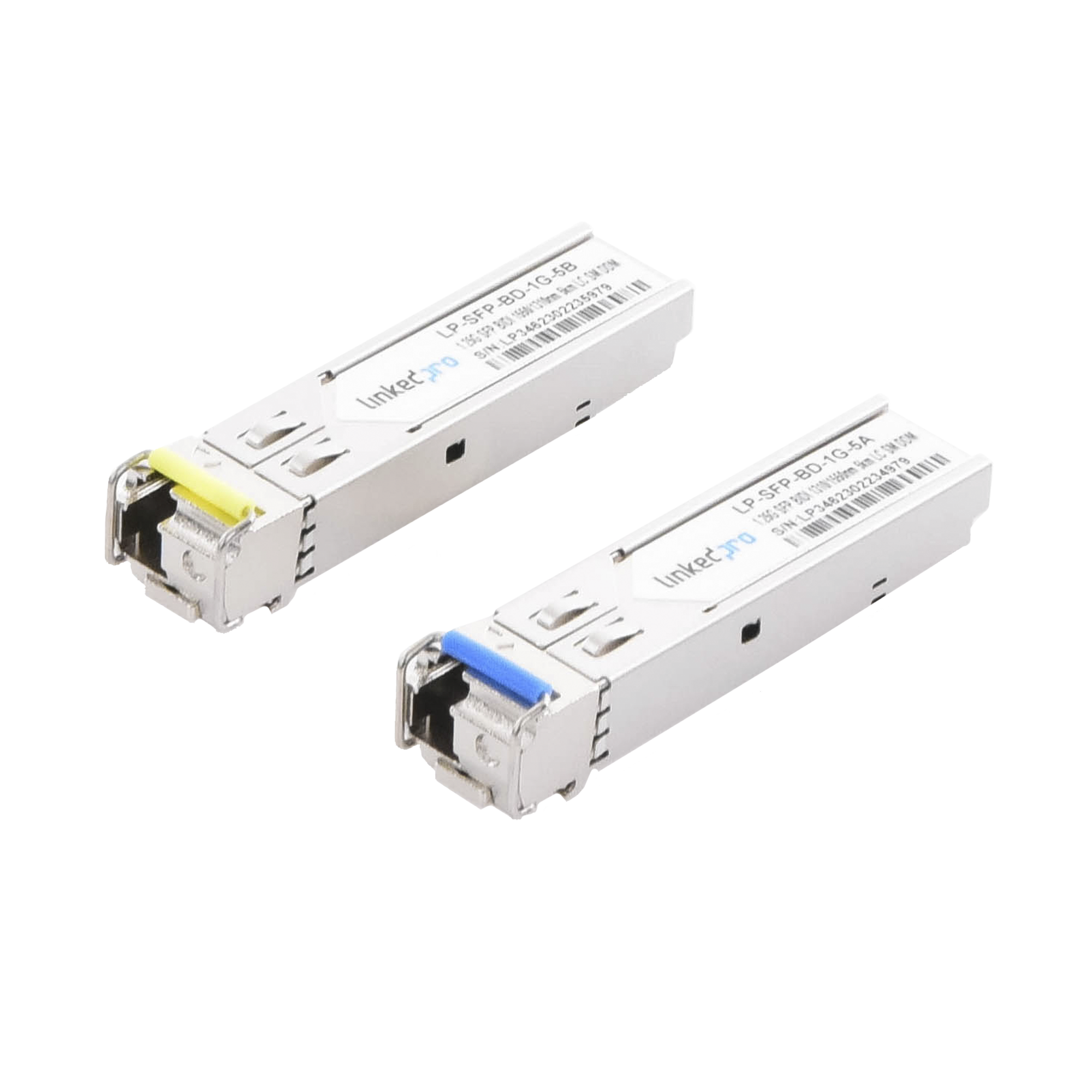 Transceptores Bidireccionales SFP (Mini-Gbic) / Monomodo / 1.25 Gbps de velocidad / Conector LC / Hasta 5 km de Distancia / 2 Piezas