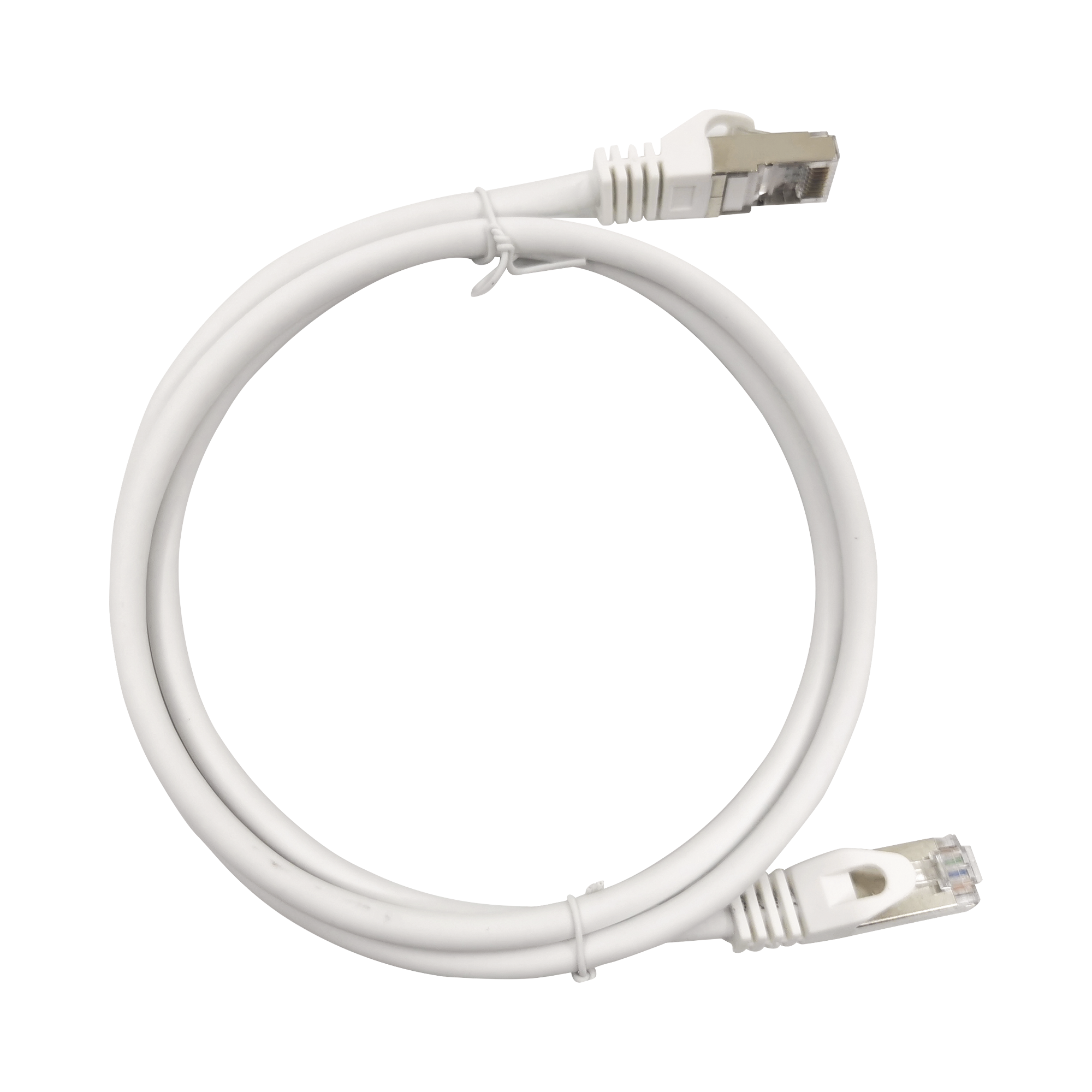 Patch Cord Cat6A 10G blindado  2M ( 6.25 ft ) BLANCO