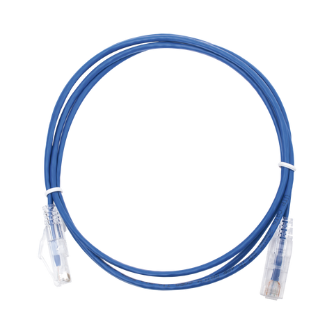 Cable de Parcheo Slim UTP Cat6 - 1.5 m Azul Diámetro Reducido (28 AWG)