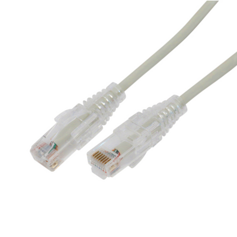 Cable de Parcheo Slim UTP Cat6A - 7 m Gris, Diámetro Reducido (28 AWG)