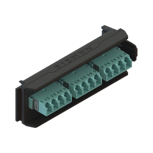 Placa Acopladora LightVerse, 6 Conectores Dúplex LC/UPC, Acepta hasta 12 fibras Multimodo OM3 y OM4  (No Shuttered)