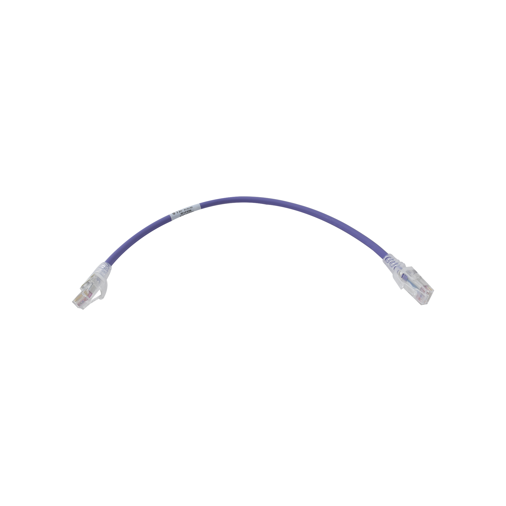 Patch Cord MC6 Modular Cat6 UTP, CM/LS0H, 1ft, Color Violeta