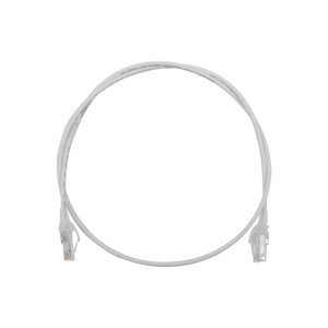 Patch Cord MC6 Modular Cat6 UTP, CM/LS0H, 3ft, Color Blanco, Diámetro Reducido (28AWG)