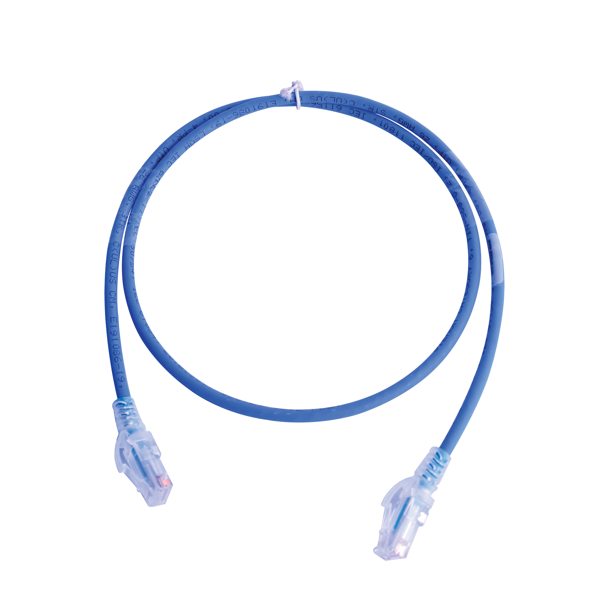 Patch Cord MC6 Modular Cat6 UTP, CM/LS0H, 3ft, Color Azul, Versión Bulk (Sin Empaque Individual)