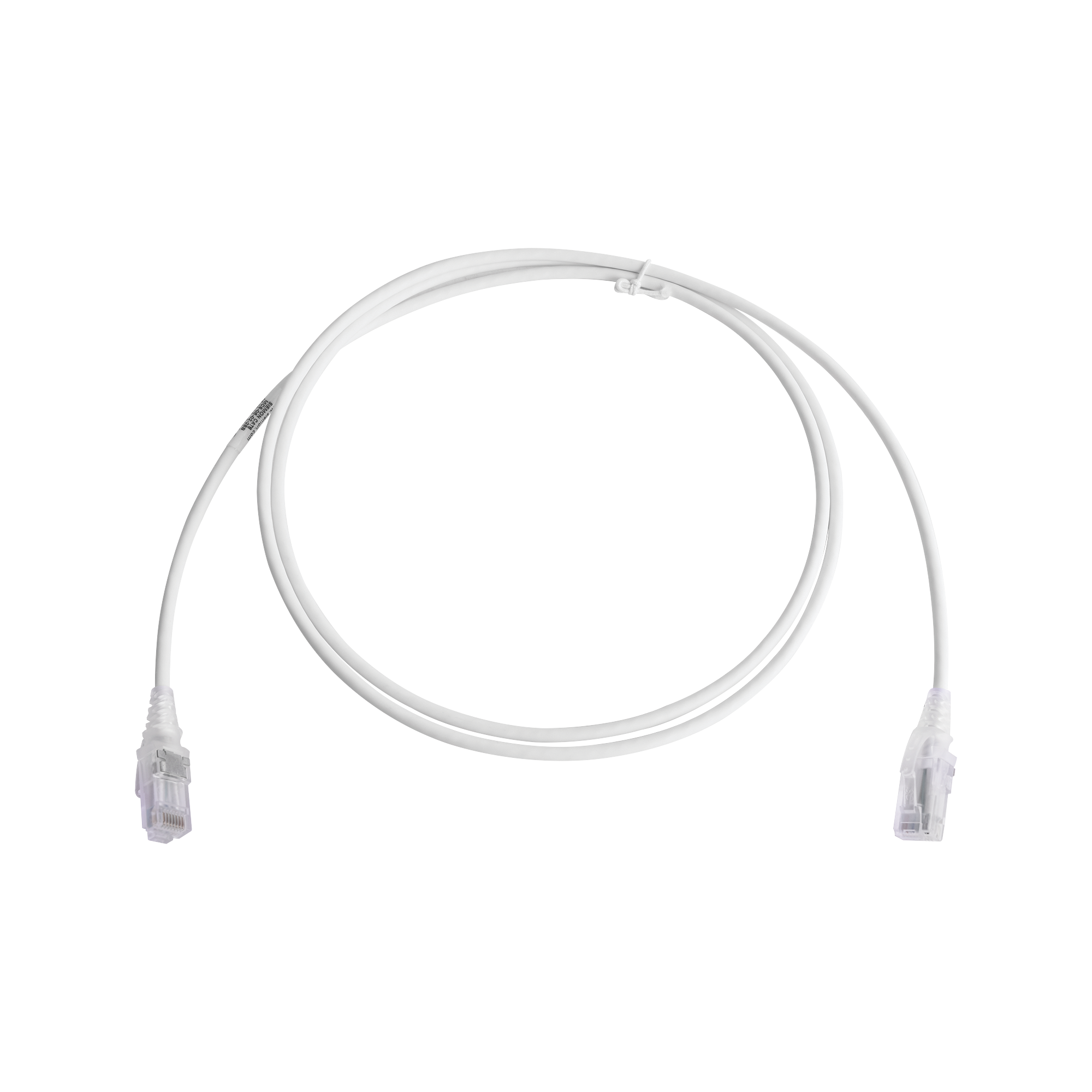 Patch Cord MC6 Modular Cat6 UTP, CM/LS0H, 5ft, Color Blanco, Diámetro Reducido (28AWG), Versión Bulk (Sin Empaque Individual)