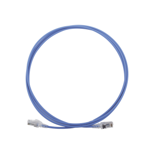 Patch Cord MC6 Modular Cat6 UTP, CM/LS0H, 7ft, Color Azul, Diámetro Reducido (28AWG)