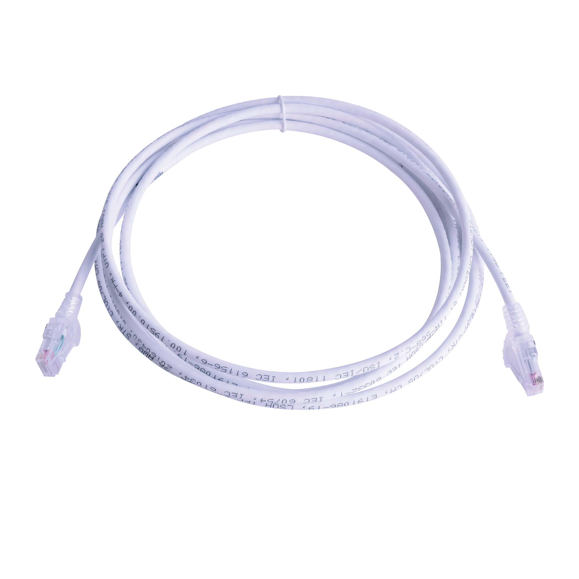 Patch Cord MC6 Modular Cat6 UTP, CM/LS0H, 10ft, Color Blanco, Versión Bulk (Sin Empaque Individual)