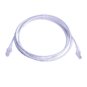 Patch Cord MC6 Modular Cat6 UTP, CM/LS0H, 10ft, Color Blanco, Versión Bulk (Sin Empaque Individual)