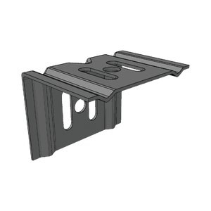 Ménsula económica MallaFils, para montaje en pared, para anchos de charola de 50 mm, con acabado electrozinc