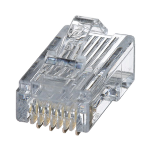 Plug RJ45 Cat5e, Para Cable UTP de Calibres 24-26 AWG, Chapado en Oro de 50 micras, Paquete de 100 piezas