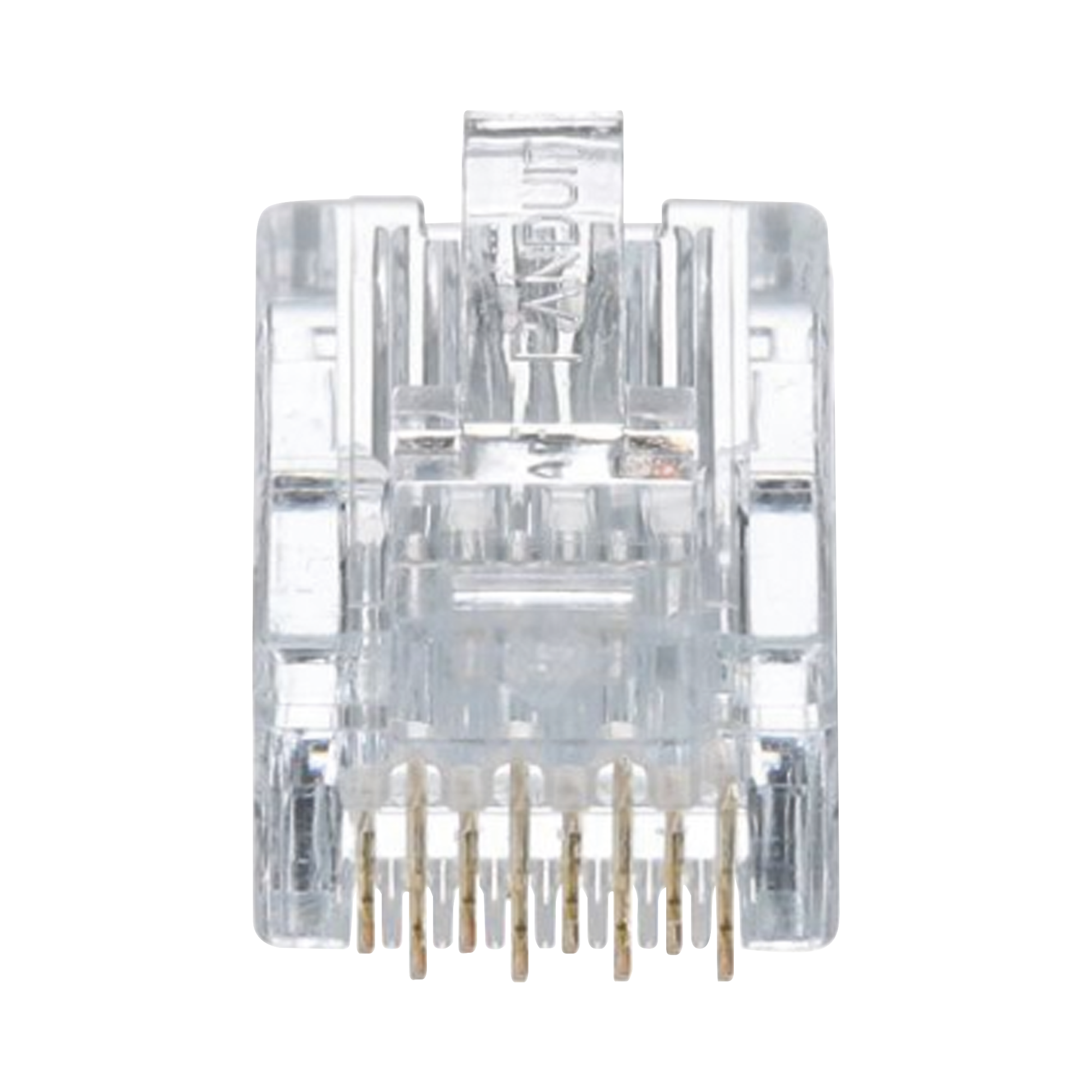 Plug RJ45 Cat5e, Para Cable UTP de Calibres 24-26 AWG, Chapado en Oro de 50 micras, Paquete de 50 piezas