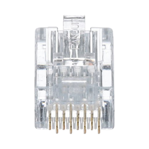 Plug RJ45 Cat5e, Para Cable UTP de Calibres 24-26 AWG, Chapado en Oro de 50 micras, Paquete de 50 piezas