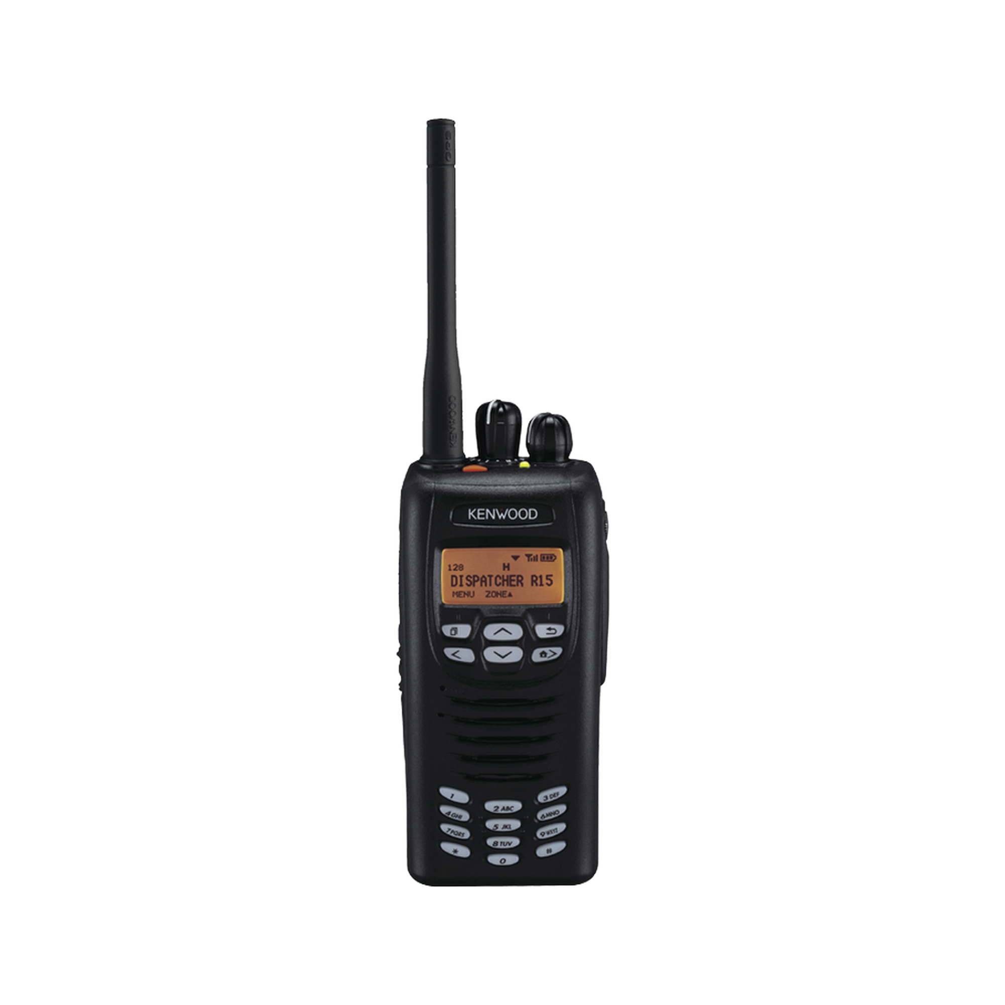 450-520 MHz, DTMF, NXDN, 5 Watts, 512 canales, Encriptación, GPS, Incluye batería, cargador, antena y clip