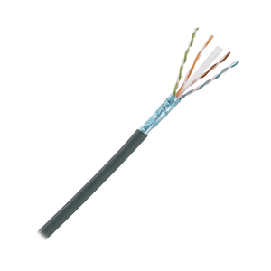 Bobina de Cable Planta Externa con Gel, de 4 pares, Cat6A, Blindado F/UTP, Color Negro, 305m