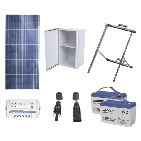 Kit de energía solar de 12 Vcd para alimentar radar de velocidad X-RADAR1