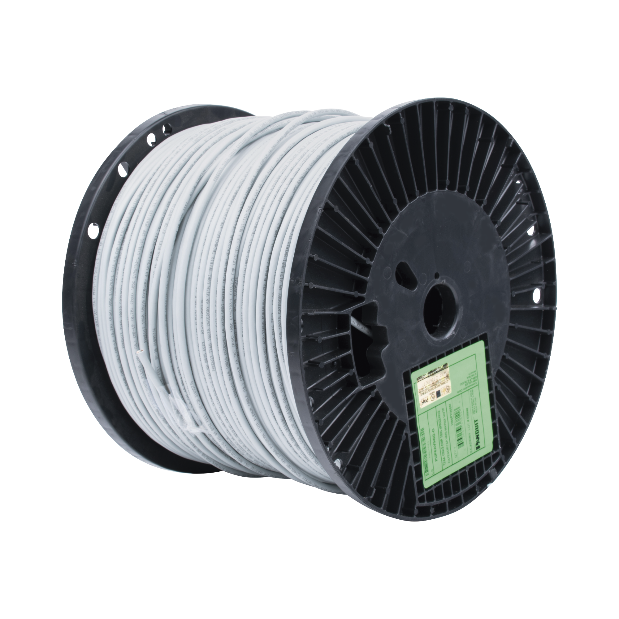 Bobina de Cable UTP de 4 Pares, Vari-MaTriX, Cat6A, 23 AWG, CMP (Plenum), Color Gris, 305m